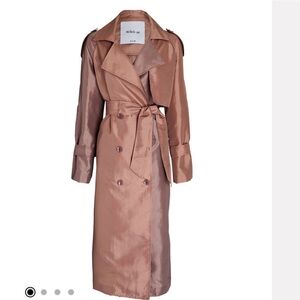 Eiko ai Ion 2 Tone Trench Coat Rose / Dust Pink